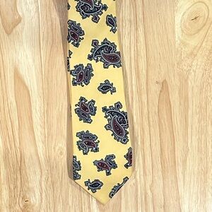 Dior Yellow and Blue Paisley Tie